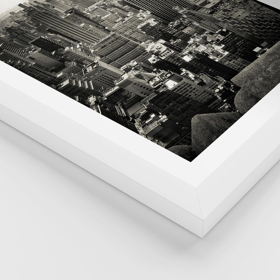 Plakat w ramie 50x70 - Dusza wielkiego miasta - Manhattan, Nowy Jork - rama biała