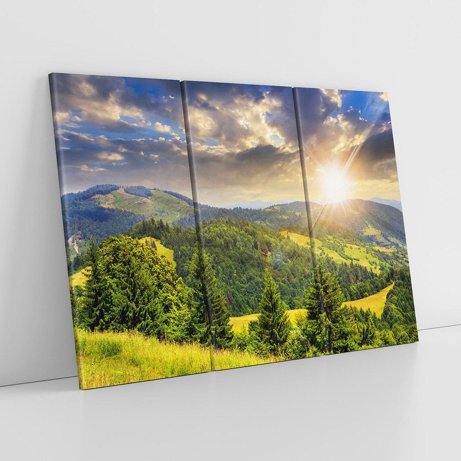 Obraz na płótnie 120x80 - Pejzaż w perspektywie - pejzaż, perspektywa