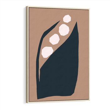 Obraz w ramie 50x70 - Wnętrza Boho Serca - abstrakcyjny obraz, plakat - rama drewno