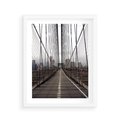 Plakat w ramie 40x50 - Nowoczesna Linia - most, nowoczesna - rama biała