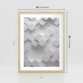 Plakat w ramie 30x40 - Kreatywna Forma - geometryczny, 3D - rama drewno