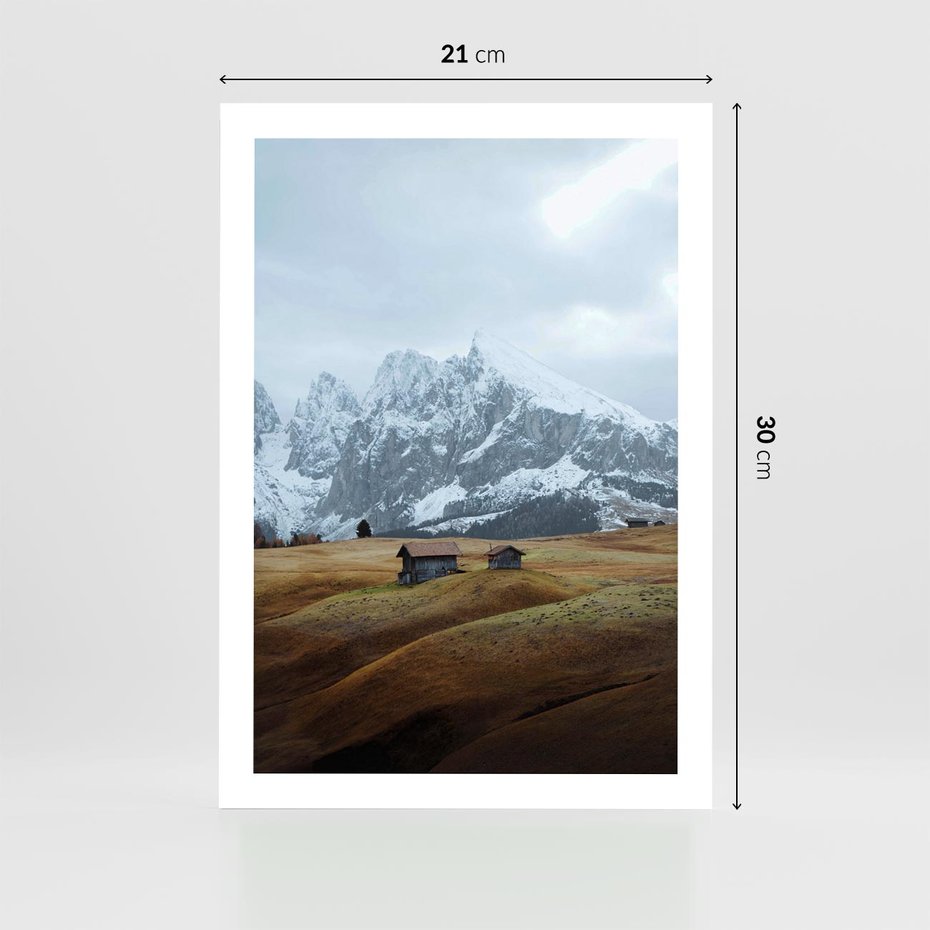 Plakat bez ramy 21x30 - Odkryj Ich Urok - góry, skandynawia