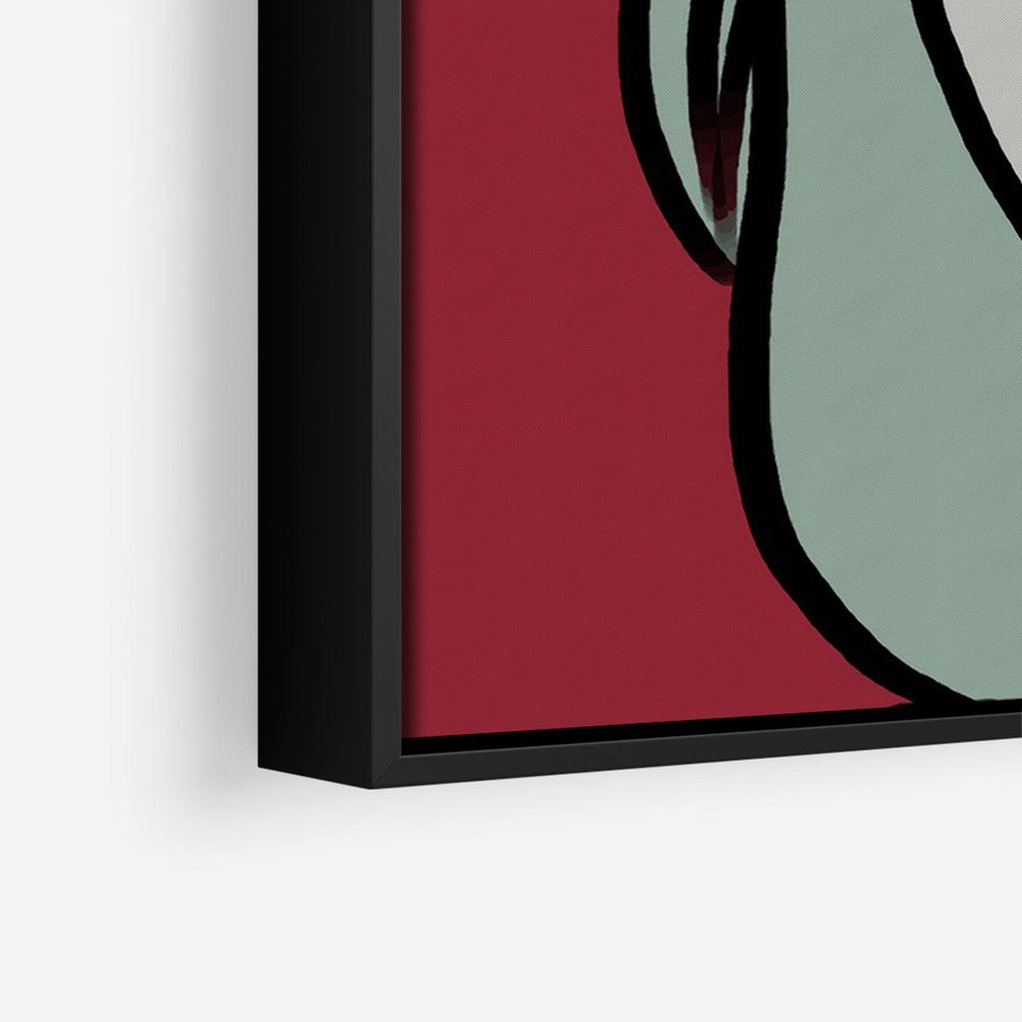 Obraz w ramie 70x100 - Ekspresja Linii - nowoczesny plakat, mocna linie - rama czarna