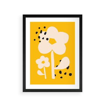 Plakat w ramie 40x50 - Bezgraniczne Impulsy - abstrakcyjny kwiat, plakat - rama czarna