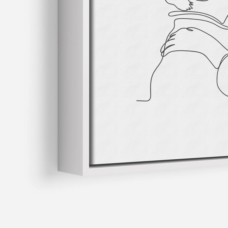 Obraz w ramie 80x80 - Bezgraniczne Tańce - para zakochanych, kobieta i mężczyzna - rama biała