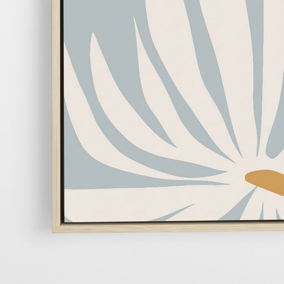 Obraz w ramie 50x70 - Kwiatowe Kształty - kwiaty, nowoczesne i minimalistyczne - rama drewno