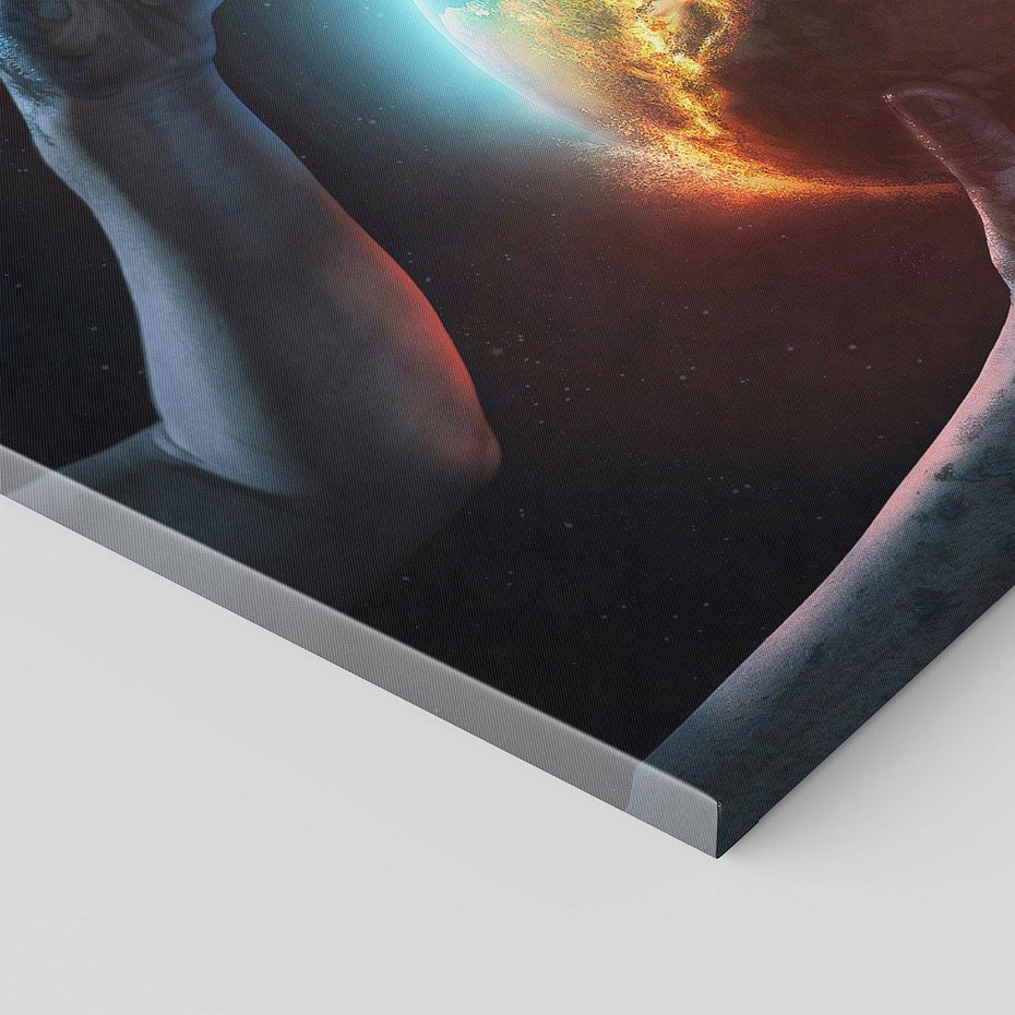 Obraz na płótnie 120x80 - Nieznane przestrzenie - planeta, kosmos