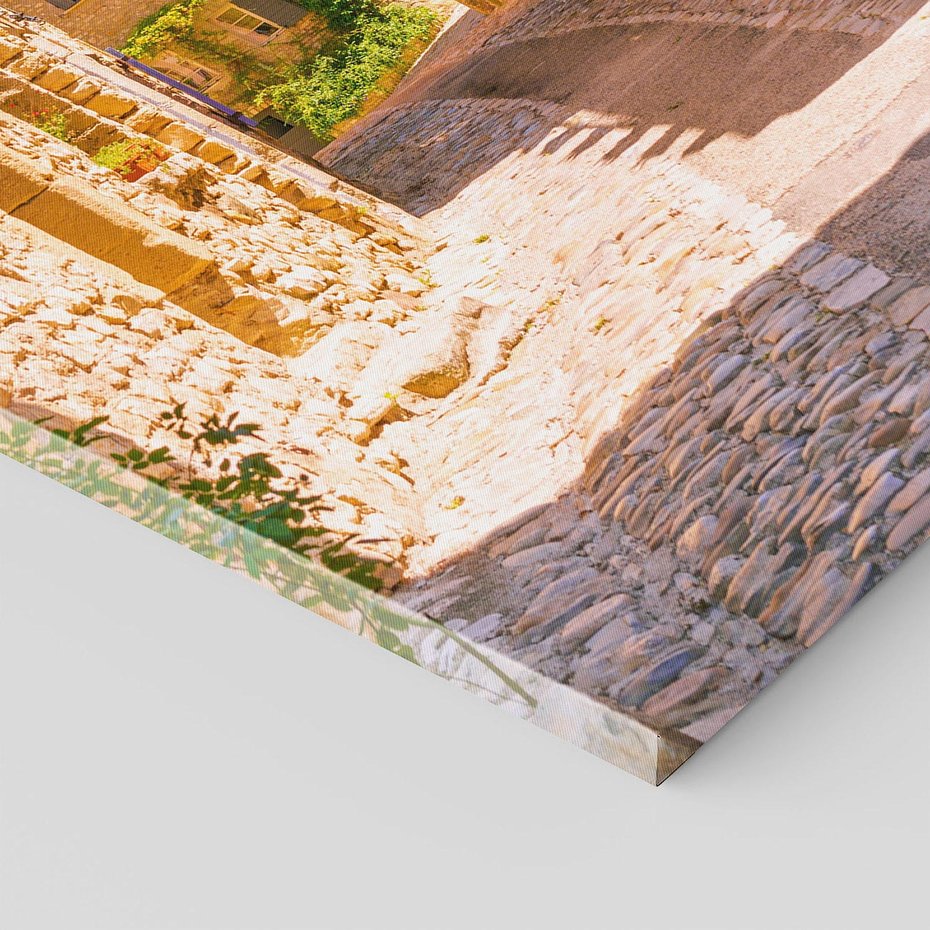 Obraz na płótnie 70x100 - Malownicza uliczka w perspektywie - uliczka, perspektywa