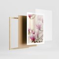 Plakat w ramie 50x70 - Urok Magnolii - magnolie, kwiaty - rama drewno