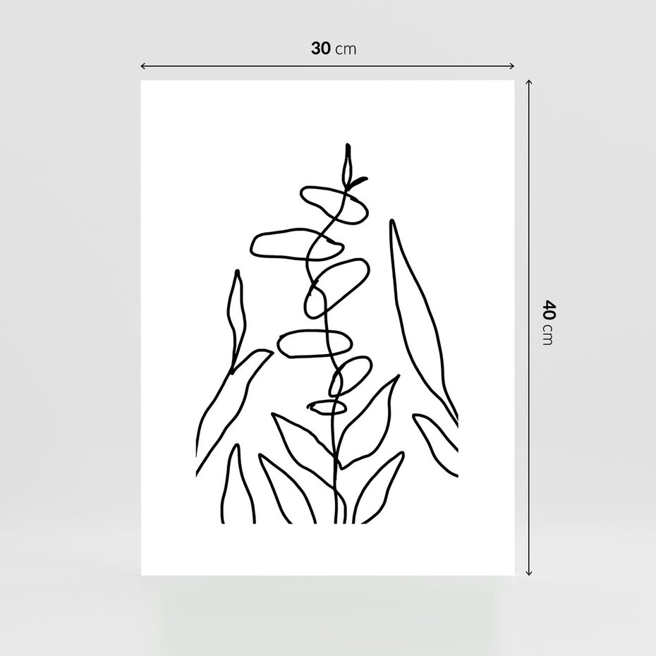 Plakat bez ramy 30x40 - Konturem Naznaczone - mroczna sztuka, minimalizm