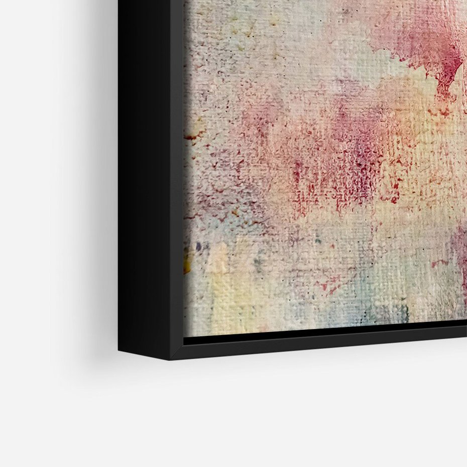 Obraz w ramie 50x70 - Miękka Melodia Pasteli - olejne płótno, pastelowe kolory - rama czarna