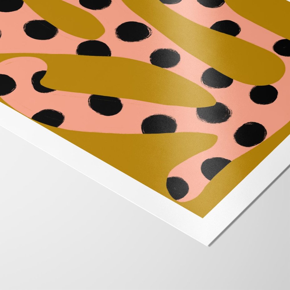 Plakat bez ramy 21x30 - Rozkwitająca Wolność Boho - abstrakcyjne boho kształty, dziwne