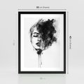 Plakat w ramie 30x40 - Kobieta w akwareli - kobieta, akwarela - rama czarna