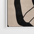 Obraz w ramie 50x50 - Obce Wariacje - abstrakcyjne linie, mroczny plakat - rama biała