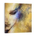 Obraz na płótnie 70x70 - Graficzna ekspresja kobiecego portretu - portret, grafika