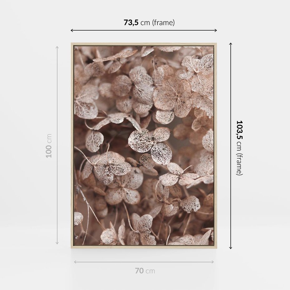 Obraz w ramie 70x100 - Przemijająca Piękność - fotografia, zbliżenie - rama drewno