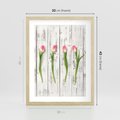 Plakat w ramie 30x40 - Kwintesencja Piękna - kwiaty, tulipany - rama drewno