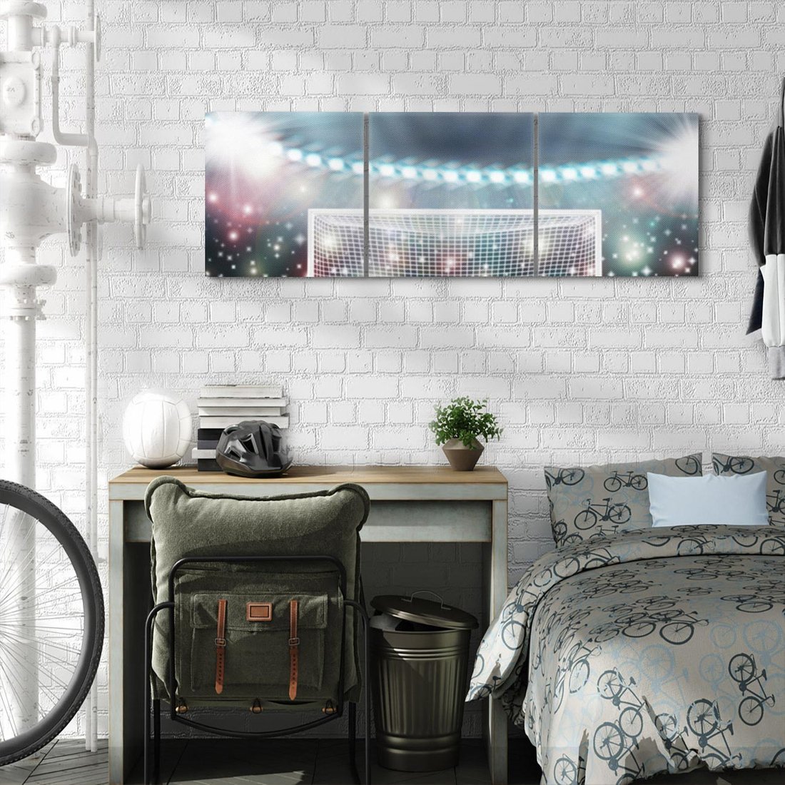 Obraz na płótnie 120x40 - Strzał do bramki - piłka, nożna