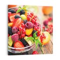 Obraz na płótnie 40x40 - Smakowite Porywy - owoce, jedzenie