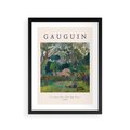 Plakat w ramie 30x40 - Gauguin: Reprodukcja i Typografia - Gauguin, reprodukcja - rama czarna