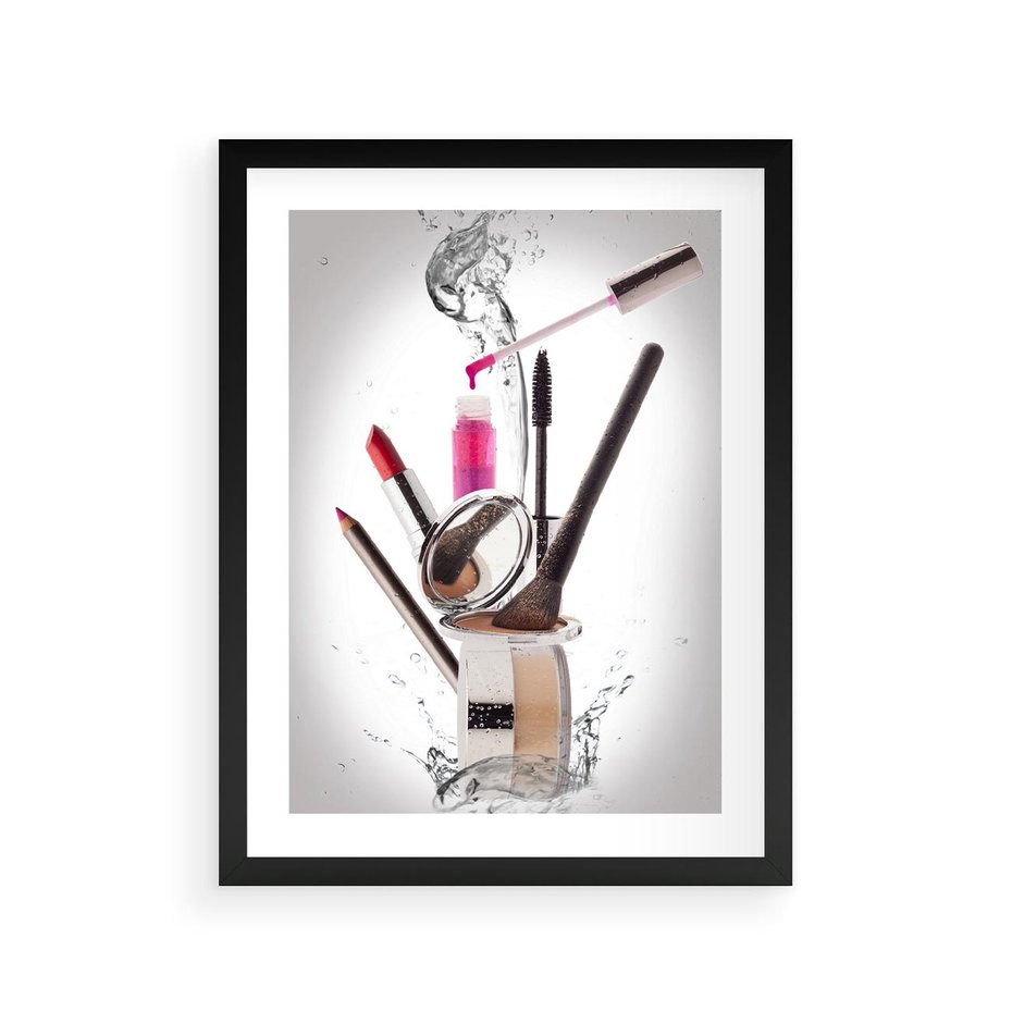 Plakat w ramie 30x40 - Moda, makijaż i relaks - moda, makijaż - rama czarna