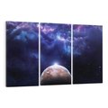 Obraz na płótnie 120x80 - Kosmos - Ziemia i Księżyc - kosmos, ziemia