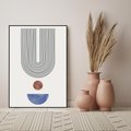 Obraz w ramie 50x70 - Rozplątane Wibracje - nowoczesny plakat, styl midcentury - rama czarna