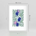 Plakat w ramie 50x70 - Figi Fioletu - figi, sztuka nowoczesna - rama biała