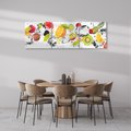 Obraz na płótnie 120x40 - Świeżość letnich owoców - woda, owoce