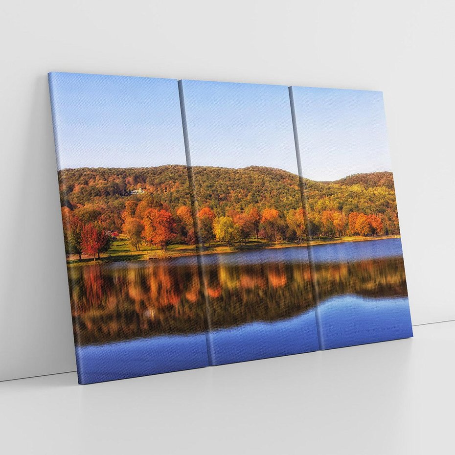 Obraz na płótnie 120x80 - Jezioro w lesie - jezioro, las