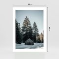 Plakat bez ramy 30x40 - Chatka w Górach w Czasie Zimy - chatka w górach, zima