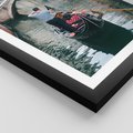 Plakat w ramie 30x40 - Kanały Wenecji - gondola, Wenecja - rama czarna