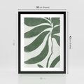 Plakat w ramie 30x40 - Zieleń Wewnętrznego Spokoju - zielony plakat, roślinne inspiracje - rama czarna
