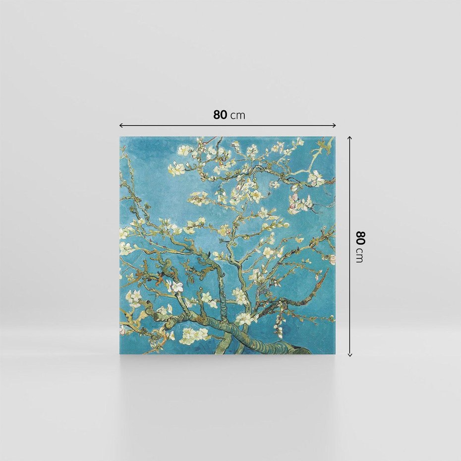 Obraz na płótnie 80x80 - Almond blossom 1890, Vincent van Gogh - Reprodukcja - reprodukcja, obraz na płótnie