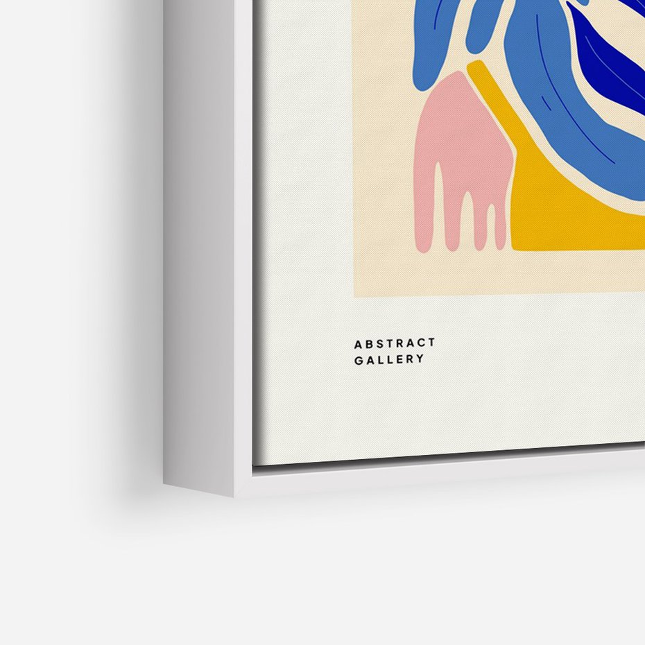 Obraz w ramie 50x70 - Roztopione Granice - nowoczesna sztuka, abstrakcja - rama biała