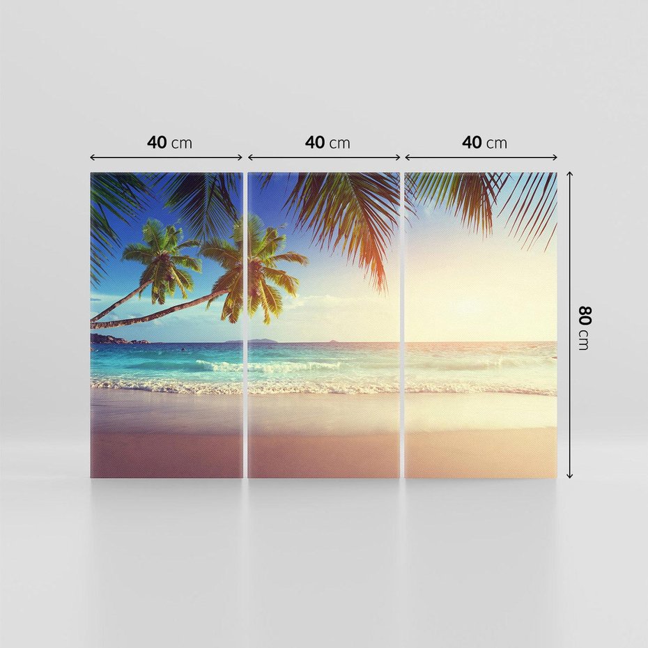 Obraz na płótnie 120x80 - Rajska plaża na Seszelach - Seszele, plaża