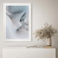 Plakat w ramie 40x50 - Abstrakcyjne Przestrzenie - geometria, 3D - rama biała
