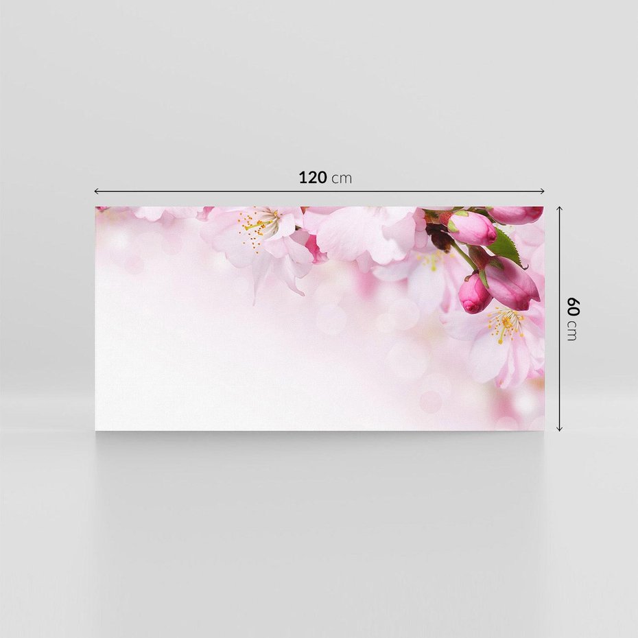 Obraz na płótnie 120x60 - Kwitnąca Wiśnia - kwiaty, kwitnącej