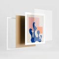 Plakat w ramie 40x50 - Bezgraniczna Galeria Plam - abstrakcja, nowoczesny plakat - rama biała