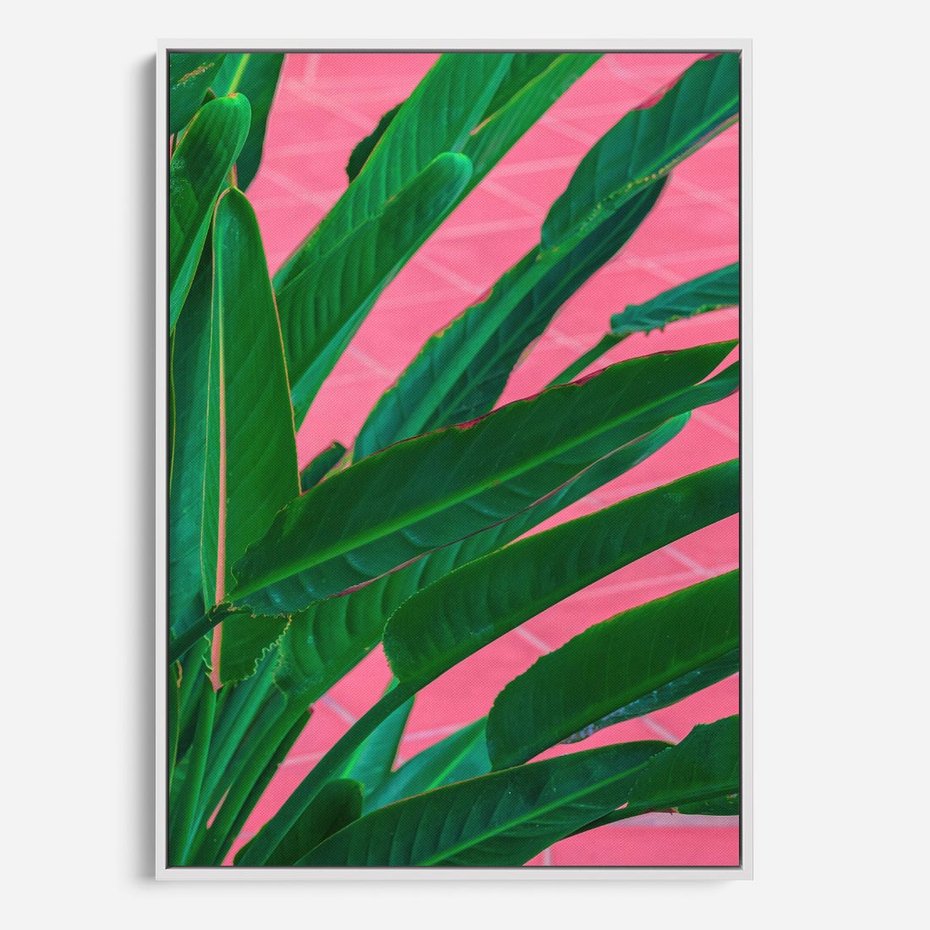 Obraz w ramie 50x70 - Odezwij się do przeszłości - liście, retro - rama biała