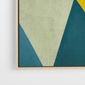 Obraz w ramie 50x70 - Taniec Subtelnych Odbić - abstrakcyjne geometryczne kształty, olejny obraz - rama drewno
