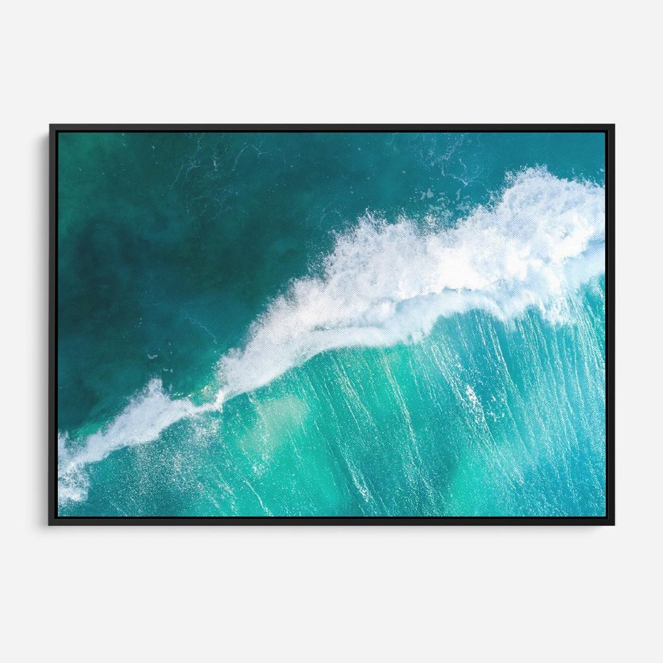 Obraz w ramie 70x50 - Siła i Spokój - morze, ocean - rama czarna