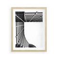 Plakat w ramie 40x50 - Minimalizm Wysokości - architektura, czarno białe zdjęcie - rama drewno