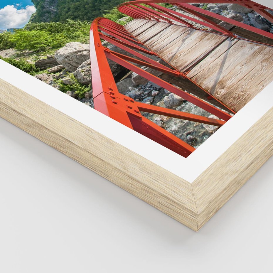 Plakat w ramie 40x50 - Most do przygody - góry, most - rama drewno