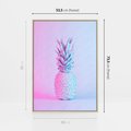 Obraz w ramie 50x70 - Ananas Abstrakcja - ananas, abstrakcja - rama drewno