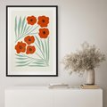 Plakat bez ramy 30x40 - Makowe Odkrycie - czerwone kwiaty, maki
