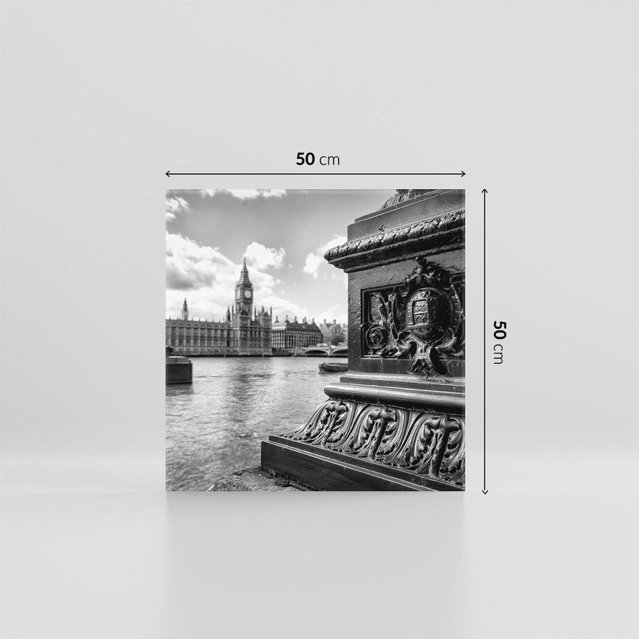 Obraz na płótnie 50x50 - Pejzaż kruchości i siły - Londyn, Tamiza