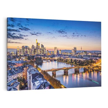 Obraz na płótnie 120x80 - Frankfurt - spotkanie tradycji i nowoczesności - Frankfurt, Niemcy