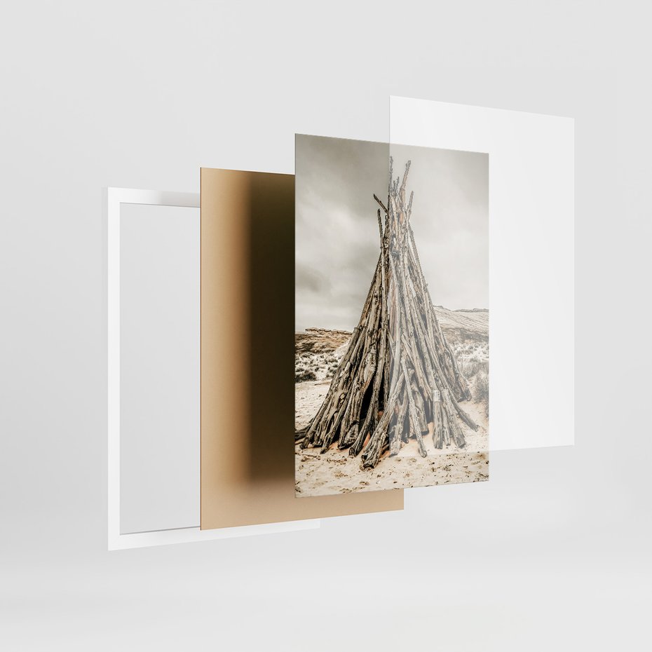 Zestaw obrazy w ramie 40x50 galeria - Chata, stara, retro, klamka - rama biała