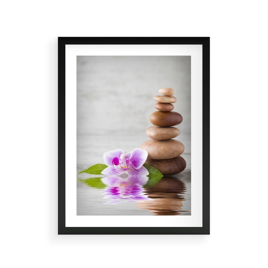Plakat w ramie 30x40 - Spa japońskie: sztuka relaksu - spa, japońskie - rama czarna